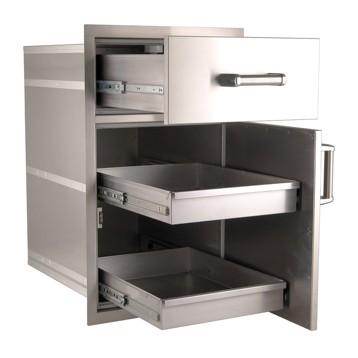 Fire Magic Premium Flush 20-Inch Pantry Single Door and Drawer Combo (Soft Close) - 54020S image 0