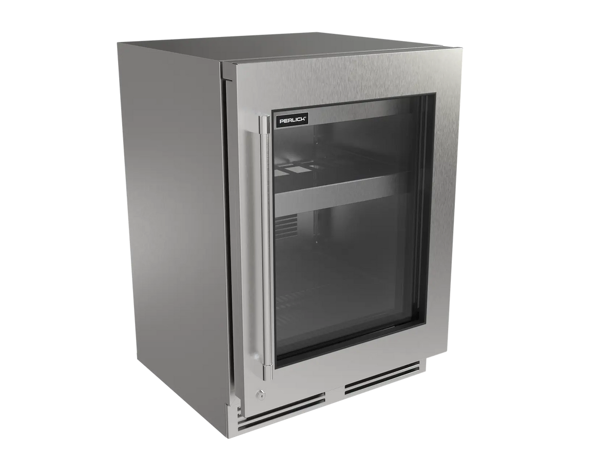 Perlick G5 Luxe 24" Shallow ADA Indoor/Outdoor Premium Beverage Center Glass Door Panel Ready image 0