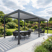 PergoSTET Lite Neo 3m x 7m Metal Rectangular Pergola in Grey image 0