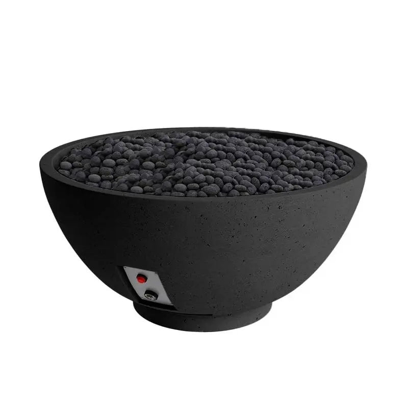 FireGear Sanctuary 3 Round 30" Fire Table in Raven Black image 0