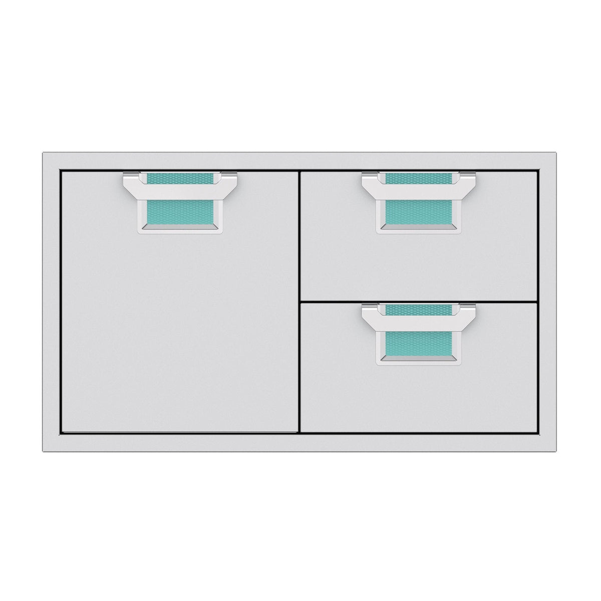 Aspire by Hestan 36-Inch Double Drawer and Storage Door Combination (Bora Bora Turquoise) - AESDR36-TQ image 0