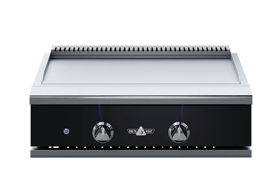 Delta Heat 32-Inch Built-In Natural Gas Teppanyaki Griddle - Black Control Panel - DHTG32-KN image 0