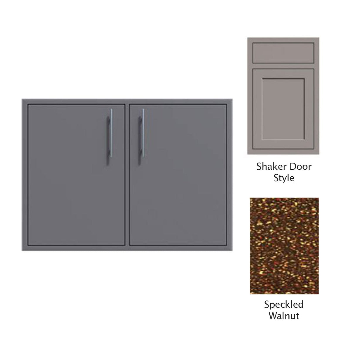 Canyon Series Shaker Style 36"w by 29"h Double Door Enclosure w/ Adj. Shelf In Speckled Walnut - CAN0011-F01-Shaker-SpeckWalnut image 0
