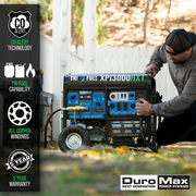 DuroMax XP13000HXT 13,000 Watt Electric Start Tri-Fuel Portable Generator w/ CO Alert image 1