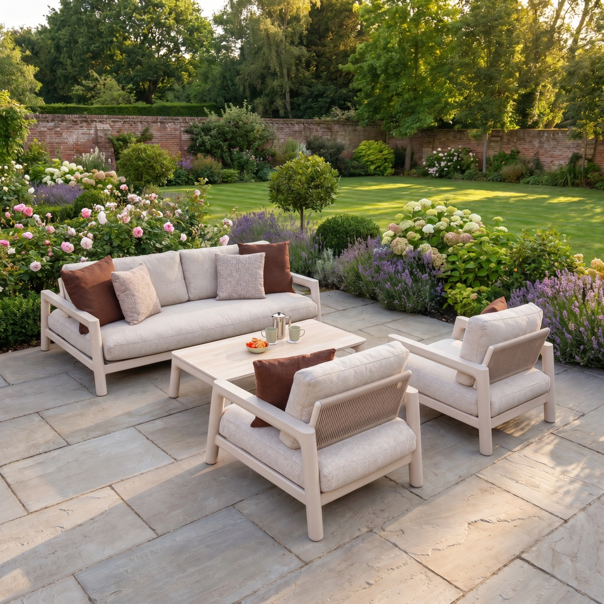Theia 3 Seat Sofa Set in Oatmeal image 0