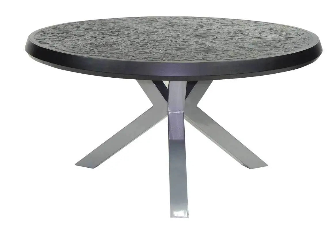 Castelle Altra 54" Round Dining Table with Live Edge Driftwood Top and Jasmine Finish image 0