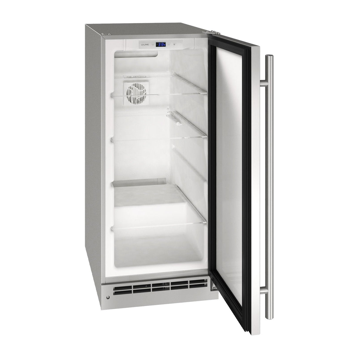 U-Line 15-Inch Stainless Steel Outdoor Refrigerator w/ Reversible Hinge and Door Lock - UORE115-SS31A image 0