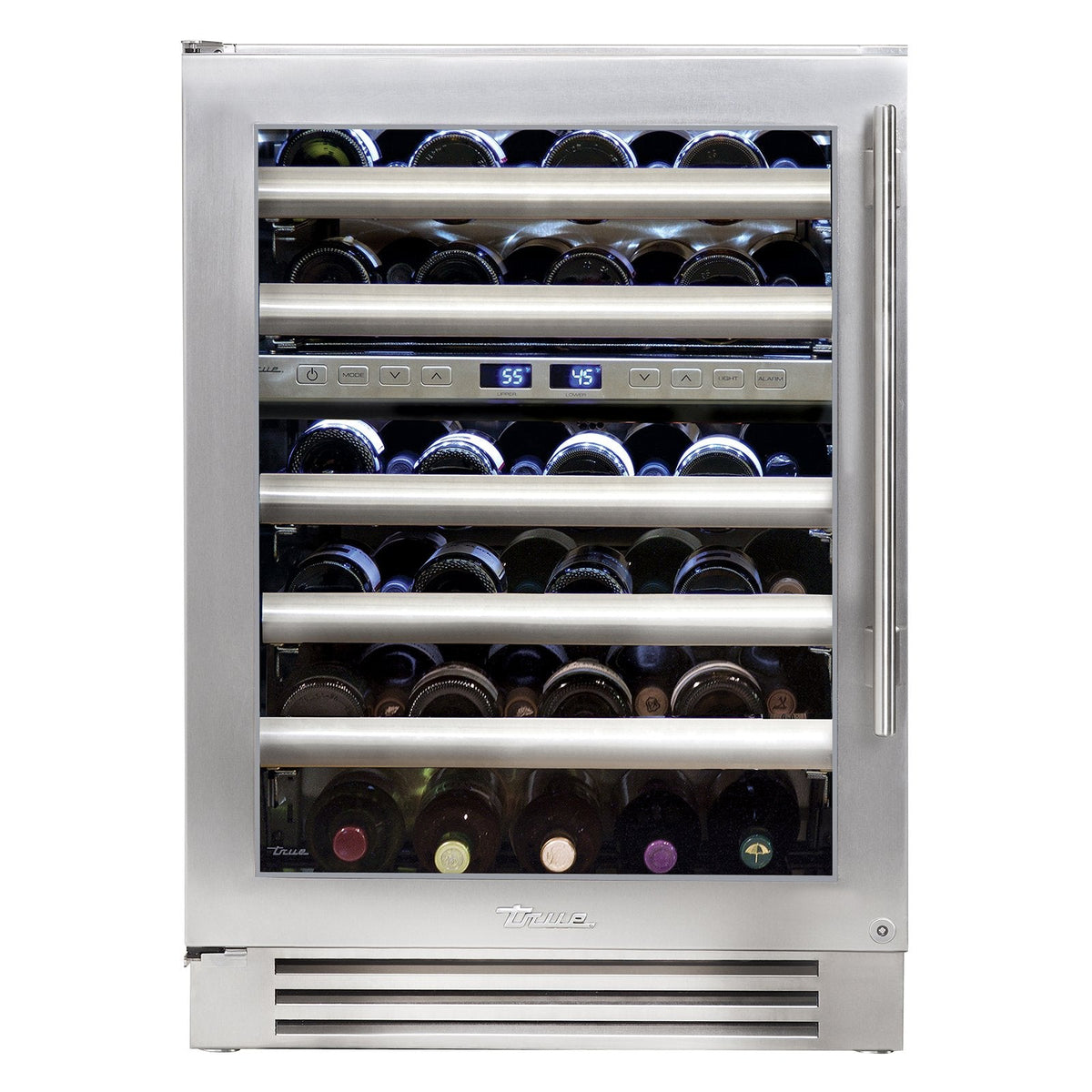 True 24-Inch ADA Height Wine Refrigerator with Stainless Steel Glass Door, 5 Pullout Wine Shelves (Left Hinge) - TUWADA-24-LG-A-S image 0