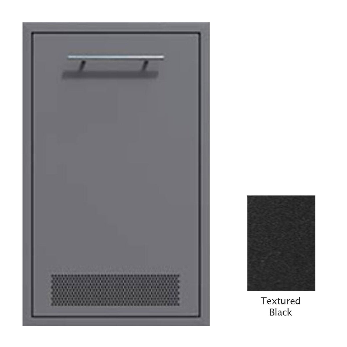Canyon Series 18"w by 29"h Vented Propane Tank Pullout Drawer Enclosure In Textured Black - CAN001-F03-TexturedBlack image 0