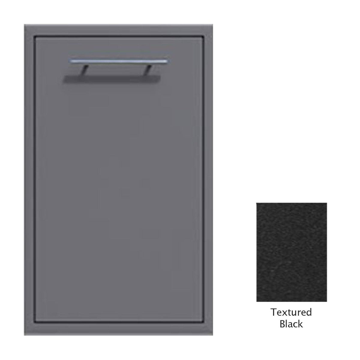 Canyon Series 18"w by 29"h Trash Pullout Drawer Enclosure (Bin Included) In Textured Black - CAN001-F04-TexturedBlack image 0