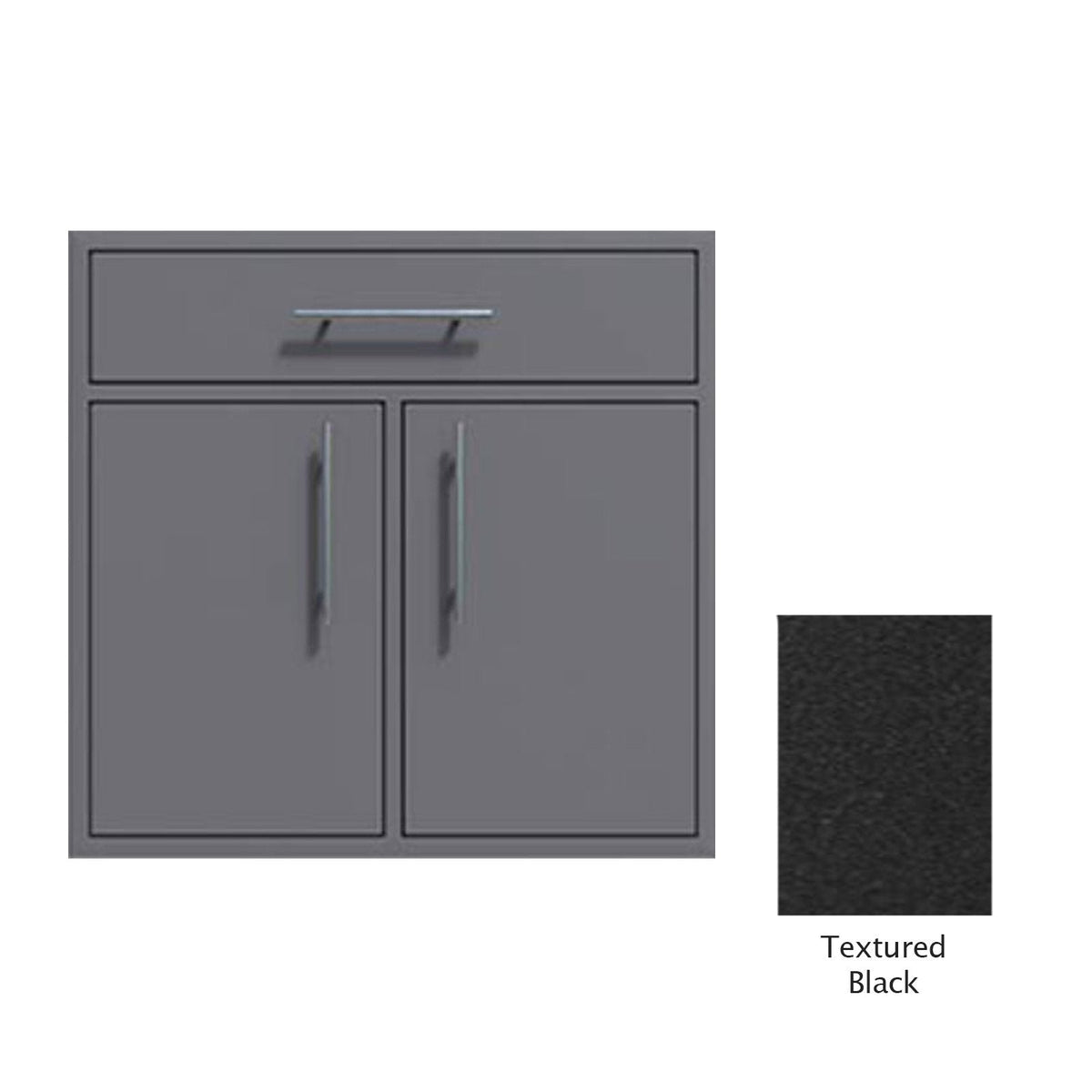 Canyon Series 30"w by 29"h Double Door, Drawer Enclosure w/ Adj. Shelf In Textured Black - CAN009-F01-TexturedBlack image 0