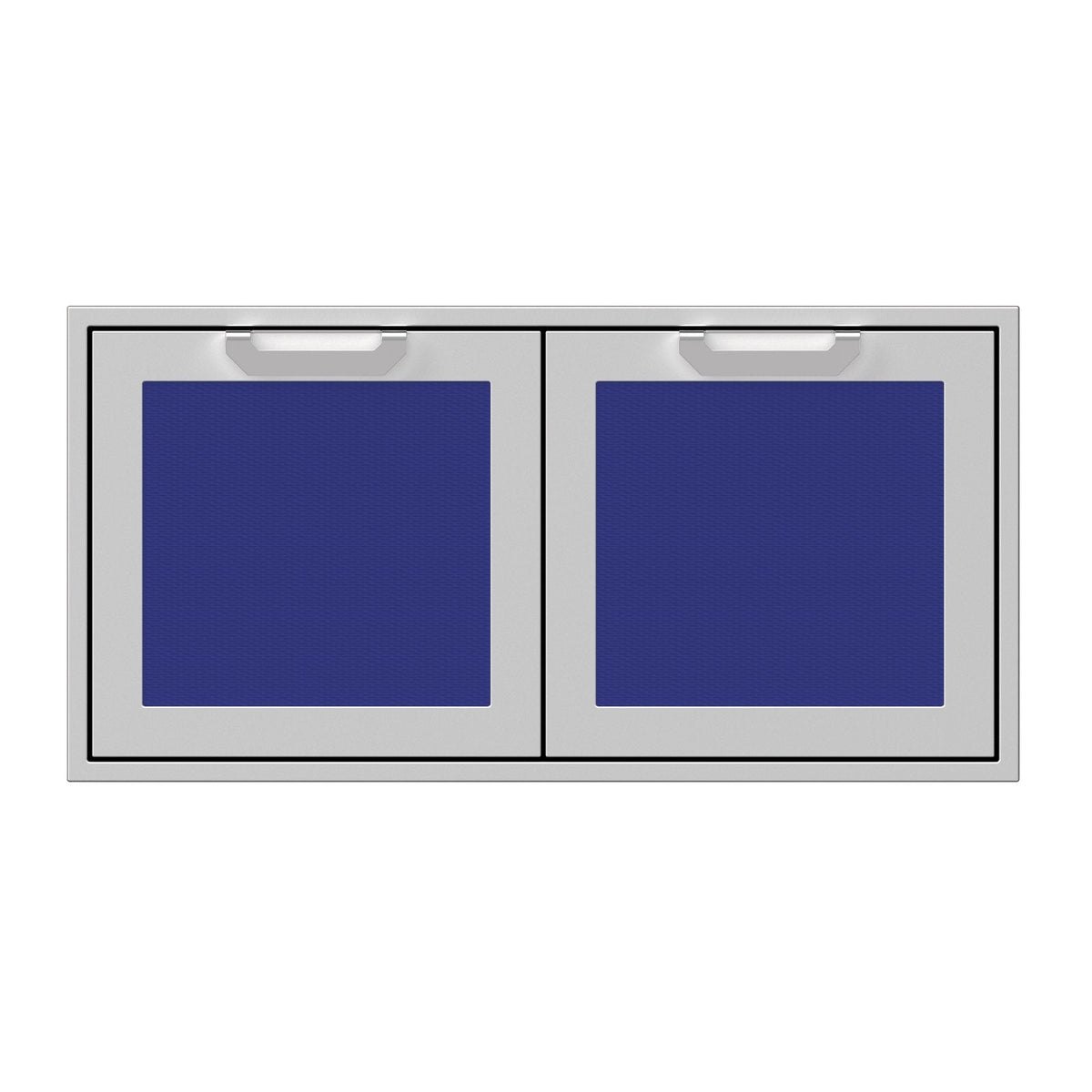 Hestan 42-Inch Double Access Door Propane Tank and Storage Cabinet w/ Recessed Marquise Accent Panel in Blue - AGSD42-BU image 0