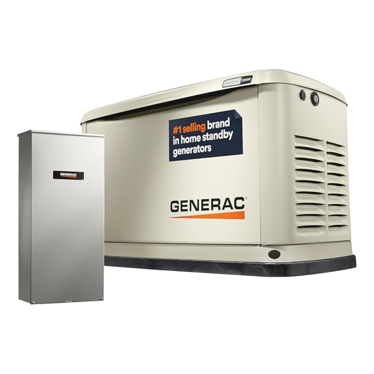 Guardian Series 22 kW/19.5 kW Air Cooled Home Standby Generator with Wi-Fi and Whole Home 200 Amp Transfer Switch image 0