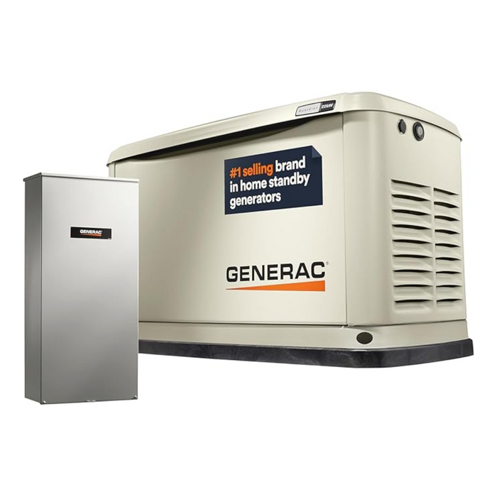 Guardian Series 22 kW/19.5 kW Air Cooled Home Standby Generator with Wi-Fi and Whole Home 200 Amp Transfer Switch image 0