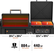 22" XL Griddle Pellet Grill Combo image 2