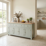 Burford Large 4 Door 3 Drawers Sideboard in Sage Green image 1