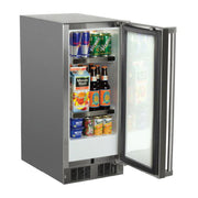 Marvel 15-Inch Outdoor Rated Refrigerator With Stainless Steel Door and Lock (Reversible Hinge) - MORE215SS31A image 2