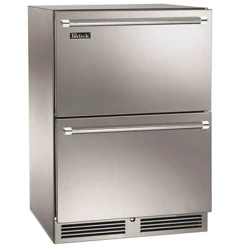 Perlick HP24 24 Undercounter Outdoor Dual Zone Freezer/Refrigerator Drawers Stainless Steel image 0