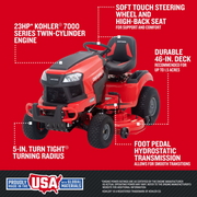 Craftsman T2400 – 46" Hydrostatic Gas Riding Mower image 3