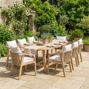 Quay 8 Seat Oval Dining Set in Linen image 0