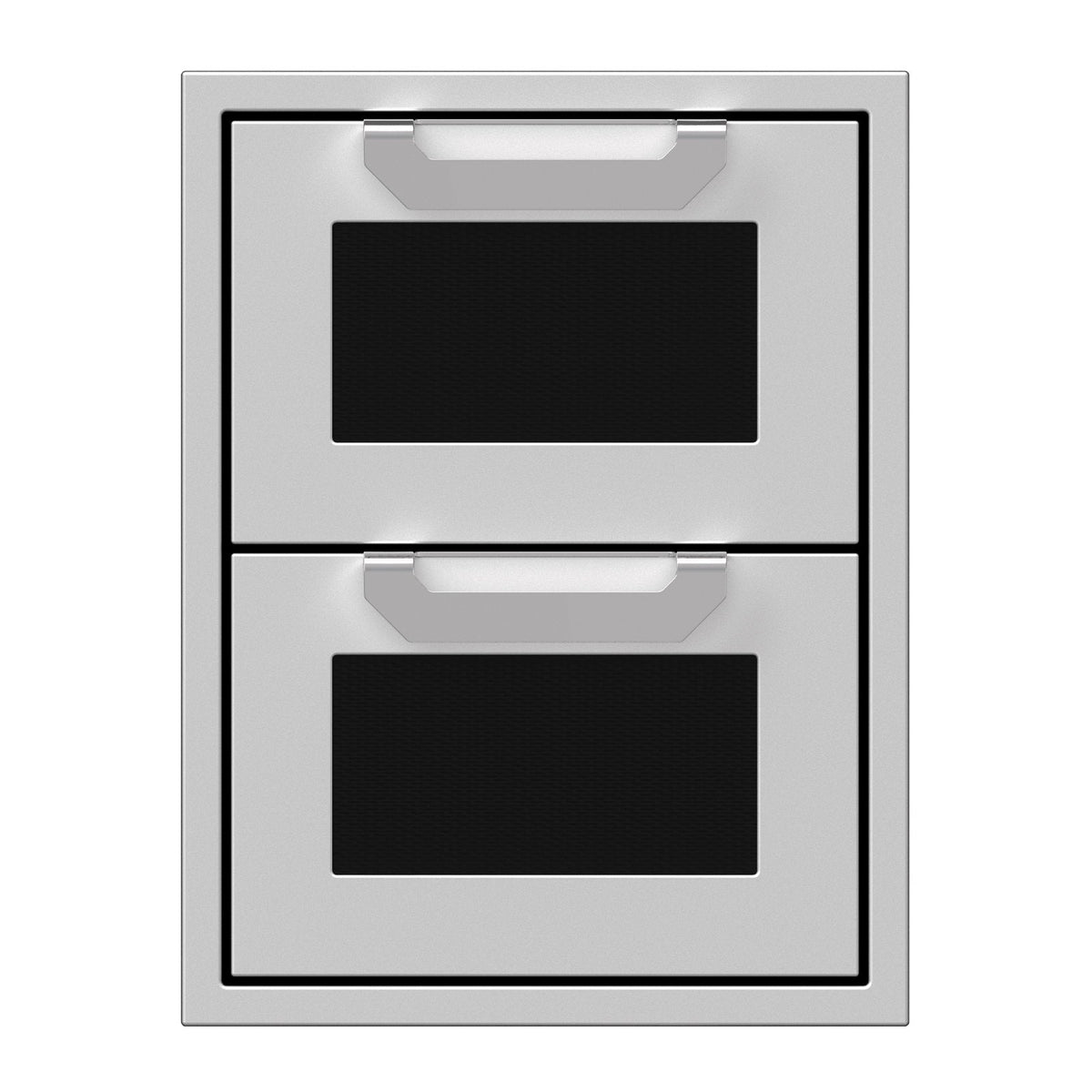 Hestan 16-Inch Double Drawers w/ Recessed Marquise Accented Panels in Black - AGDR16-BK image 0