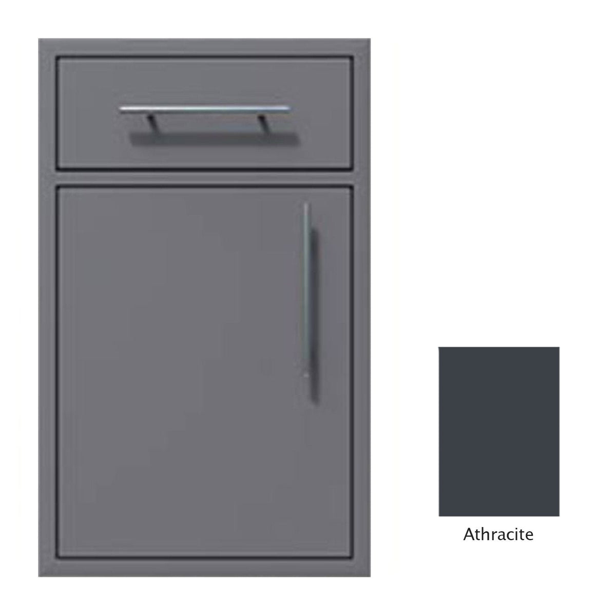 Canyon Series 18"w by 29"h Single Door, Drawer Enclosure w/ Adj. Shelf (Left Hinge) In Anthracite - CAN002-F01-LftHng-Anthracite image 0