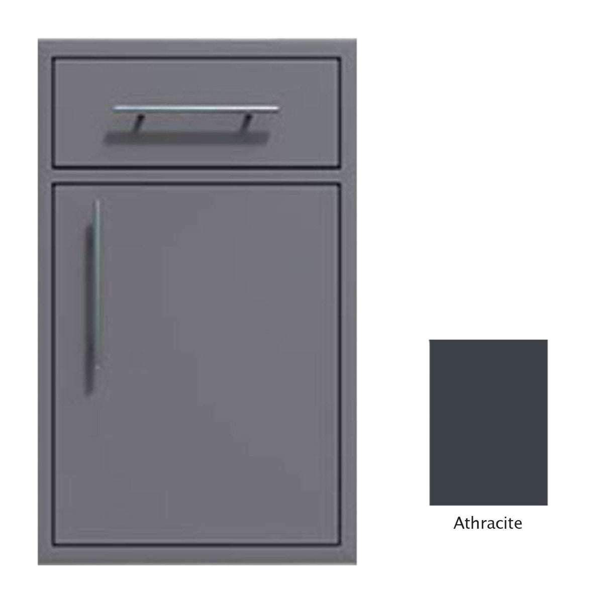 Canyon Series 18"w by 29"h Single Door, Drawer Enclosure w/ Adj. Shelf (Right Hinge) In Anthracite - CAN002-F01-RghtHng-Anthracite image 0