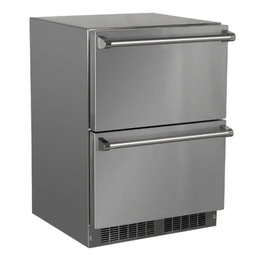Marvel 24" Outdoor Built-in Refrigerated Drawers, Solid Stainless Steel Drawers with Lock image 0