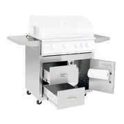 Summerset Pro Series Stainless Steel Fully Assembled Door and 2 Drawer Combo Cart For 32-Inch Sizzler and Sizzler Pro Grills (Cart Only) - CART-SIZ32-DC image 0
