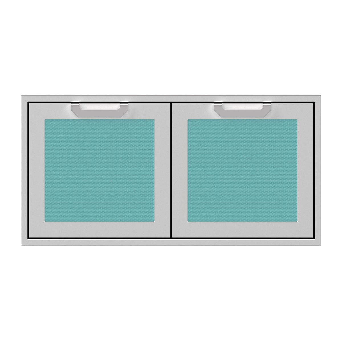 Hestan 42-Inch Double Access Door Propane Tank and Storage Cabinet w/ Recessed Marquise Accent Panel in Turquoise - AGSD42-TQ image 0