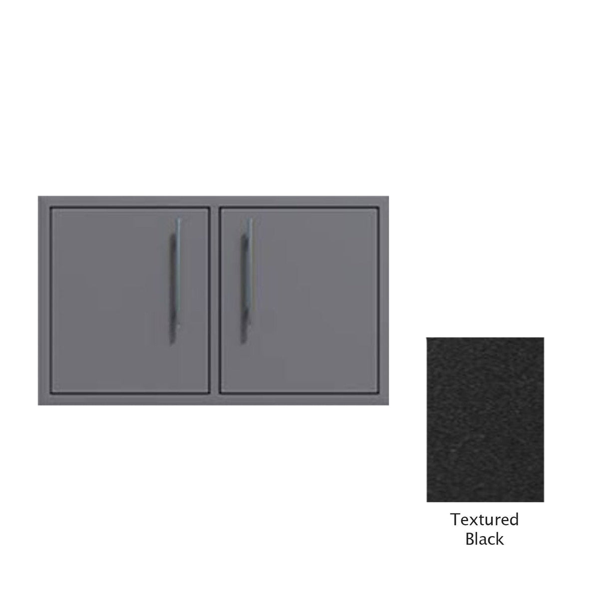 Canyon Series 32"w by 18"h Under-Grill Double Door Enclosure In Textured Black - CAN018-F01-TexturedBlack image 0