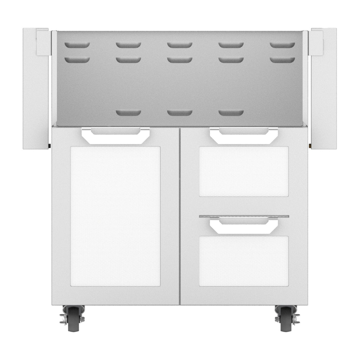Hestan 30-Inch Double Drawer and Door Grill Cart in White - GCR30-WH image 0