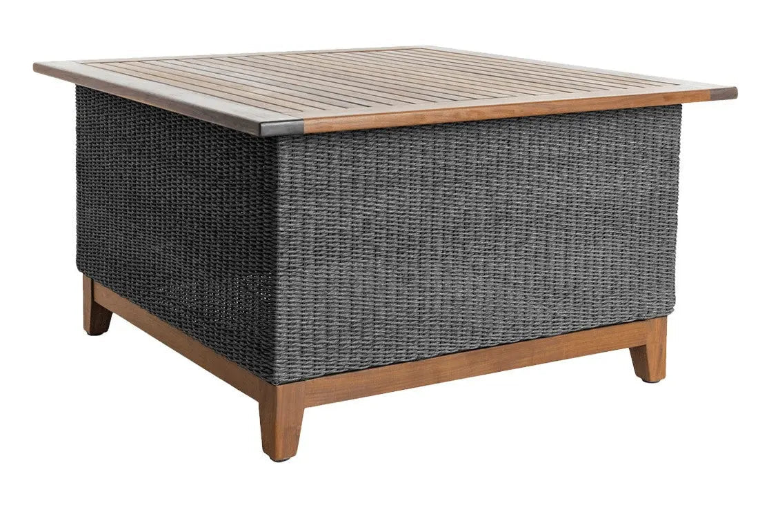 Jensen Outdoor Coral Square Chat Table in Gray Weave image 0