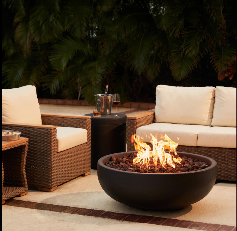 Blaze 38-Inch Round Concrete Propane Fire Bowl in Phantom -BLZ-38-FBOWL-LP image 0