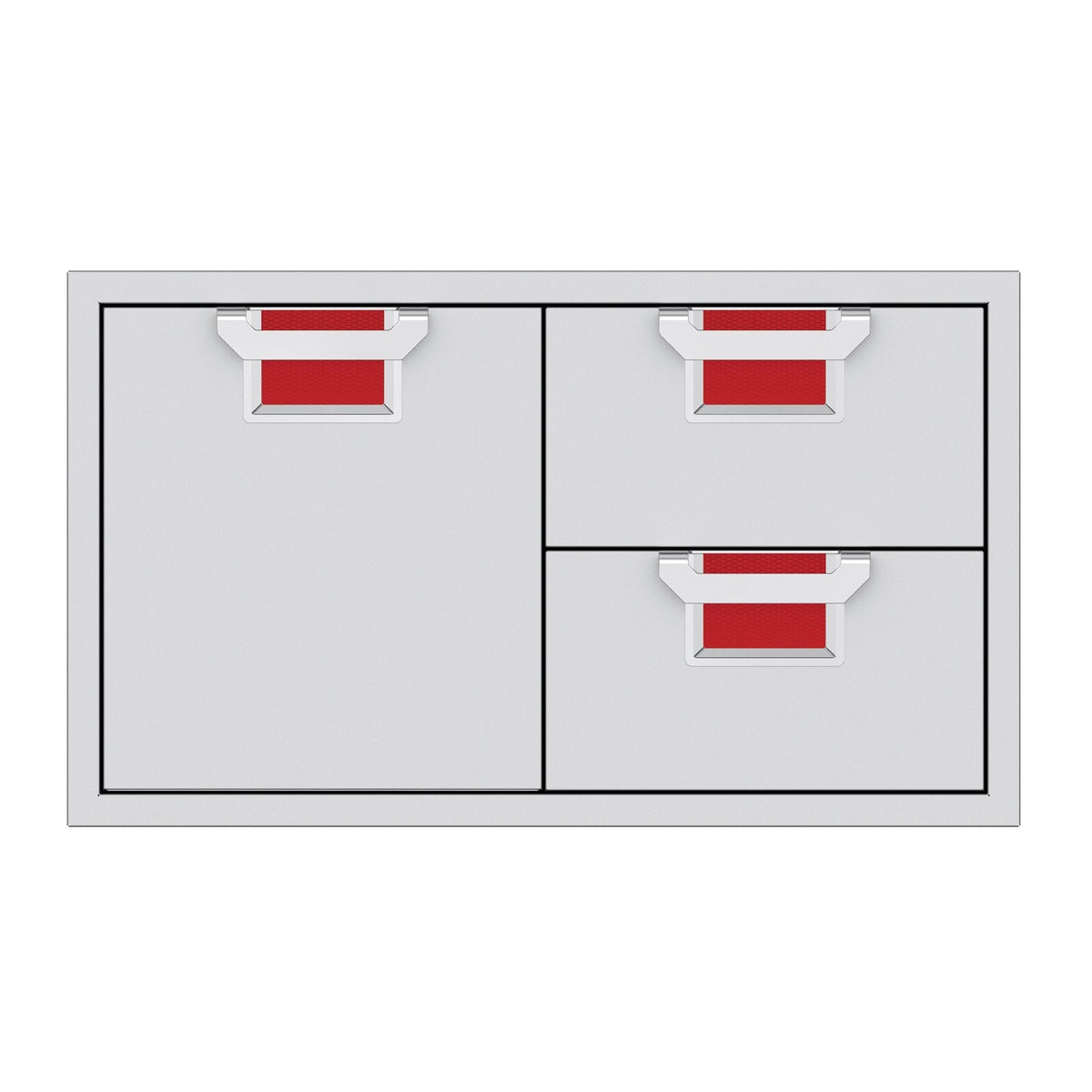 Aspire by Hestan 36-Inch Double Drawer and Storage Door Combination (Matador Red) - AESDR36-RD image 0