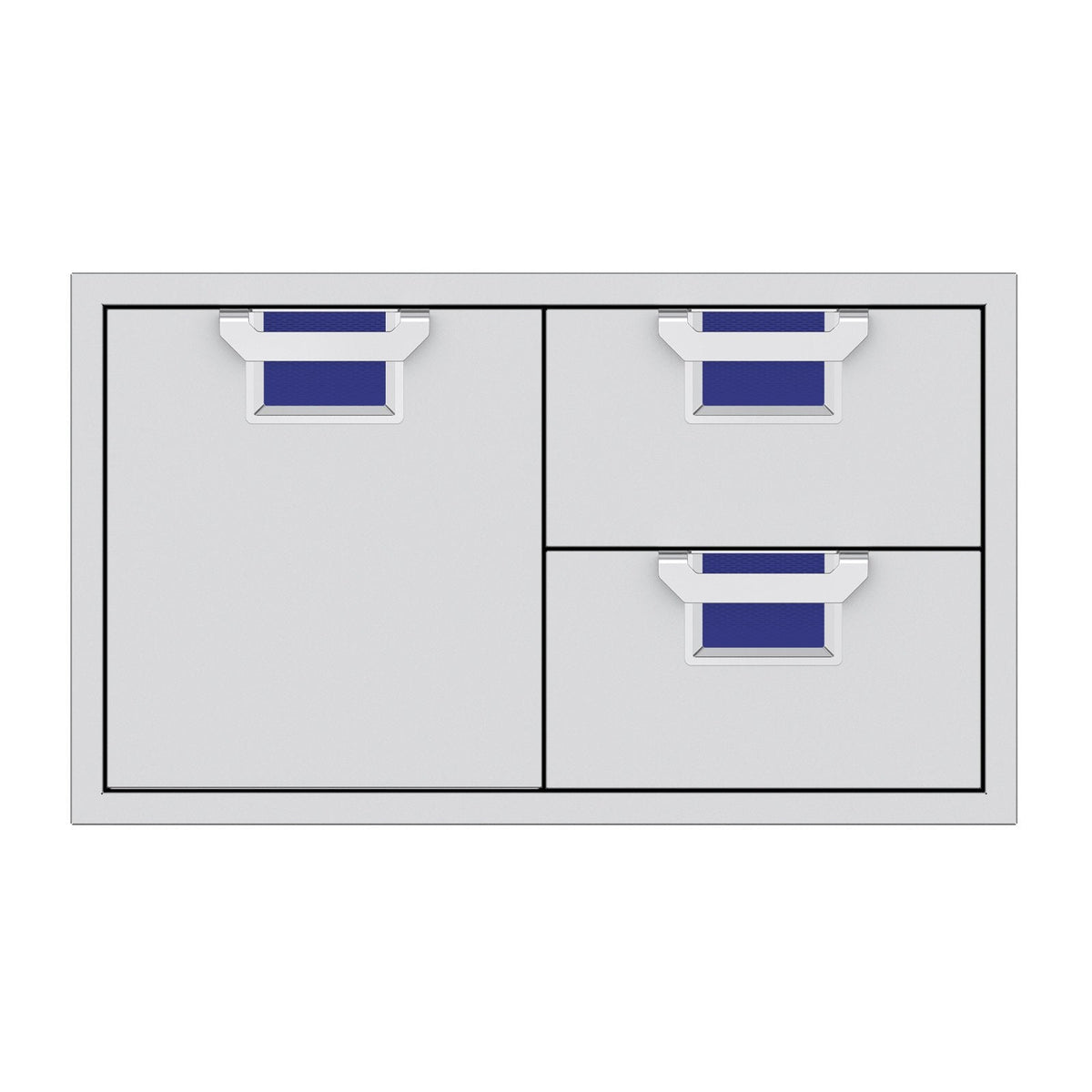 Aspire by Hestan 36-Inch Double Drawer and Storage Door Combination (Prince Blue) - AESDR36-BU image 0
