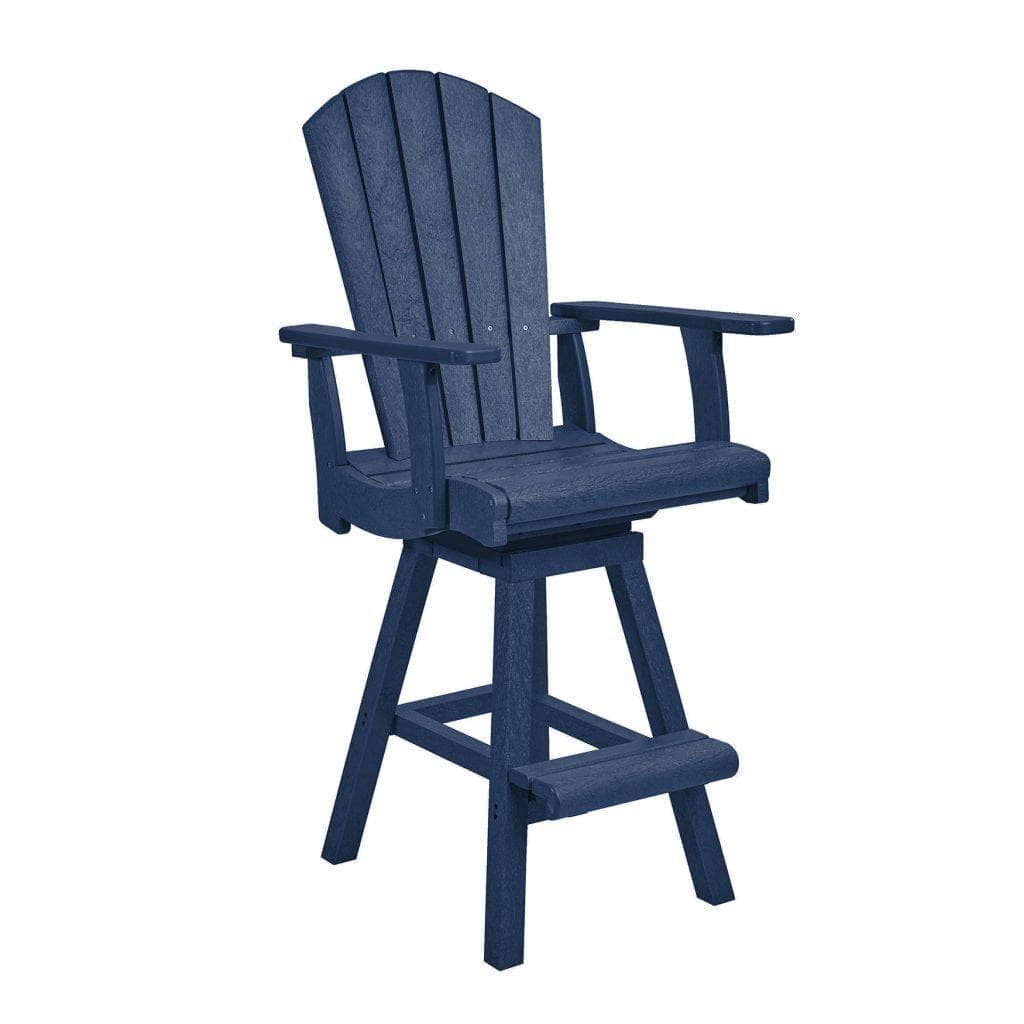 CR Plastics, Swivel Pub Arm Chair Frame, Navy image 0