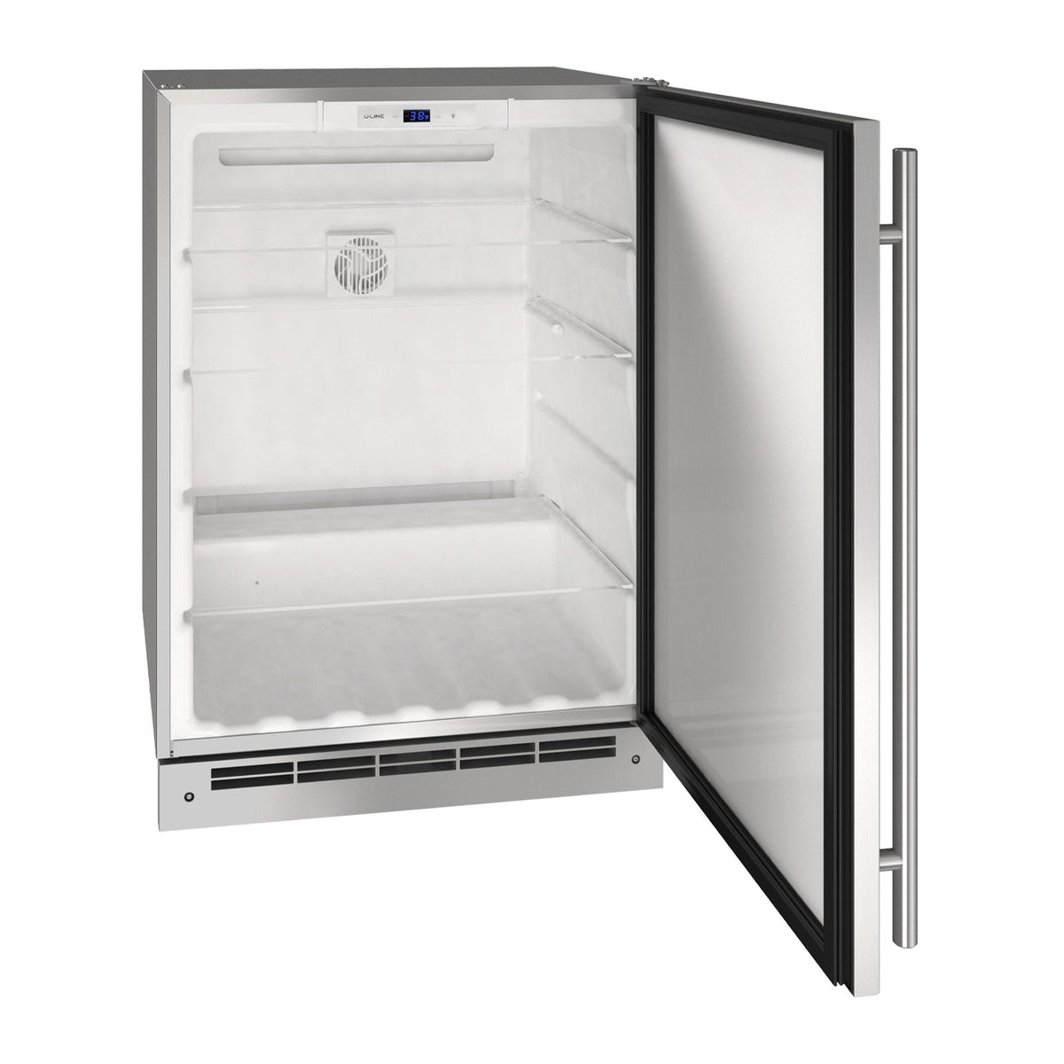 U-Line 24-Inch Stainless Steel Outdoor Refrigerator w/ Reversible Hinge and Door Lock - UORE124-SS31A image 0