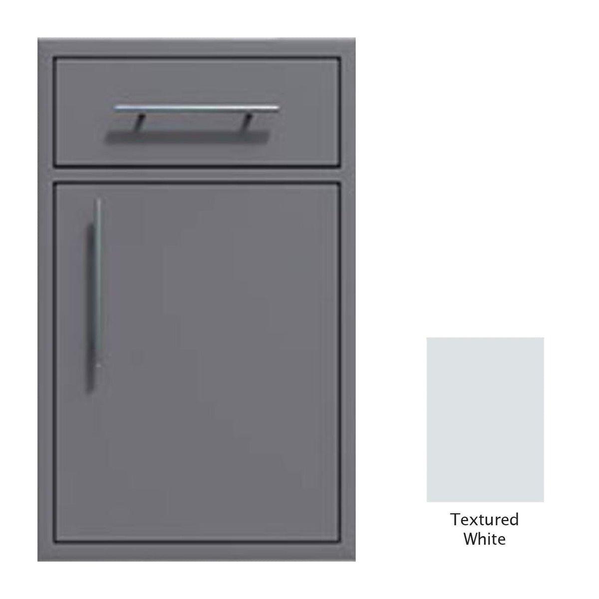 Canyon Series 24"w by 29"h Single Door, Drawer Enclosure w/ Adj. Shelf (Right Hinge) In Textured White - CAN005-F01-RghtHng-TexturedWhite image 0