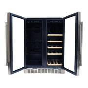 Azure 24-Inch Dual Zone Beverage or Wine Center w/ Stainless Steel Trim Glass Door - A124DZ-S image 1