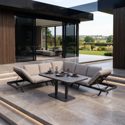 Como Corner Sofa Set with Altura Rising Table in Truffle image 1