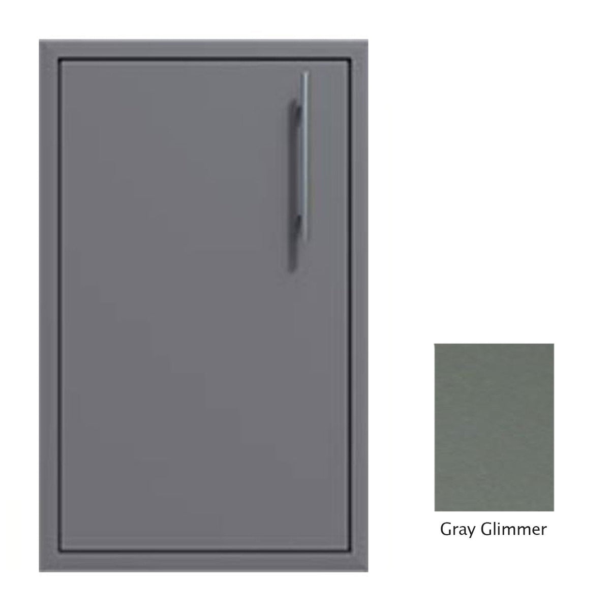 Canyon Series 24"w by 29"h Single Door Enclosure w/ Adj. Shelf (Left Hinge) In Grey Glimmer - CAN004-F01-LftHng-TexturedGreyGlimmer image 0