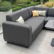 Luna Outdoor Fabric Corner Sofa Set with Altura Rising Table in Grey image 1