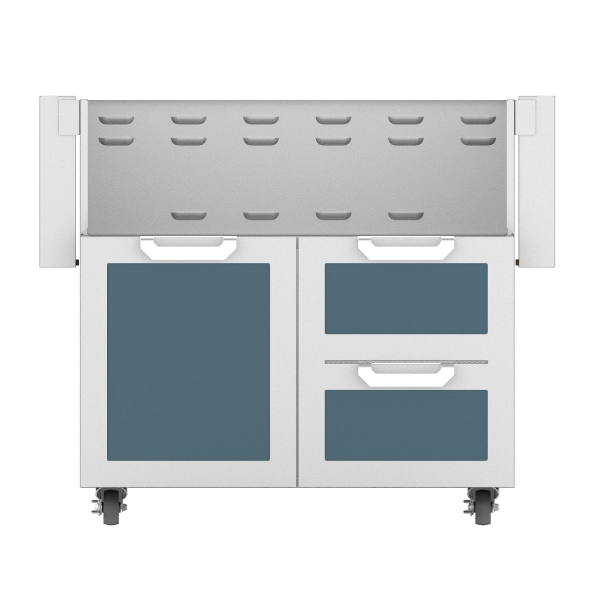 Hestan 36-Inch Double Drawer and Door Grill Cart in Dark Gray - GCR36-GG image 0