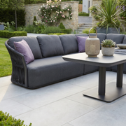 Pello Deluxe Curved Sofa Set with Altura Rising Table in Grey image 1