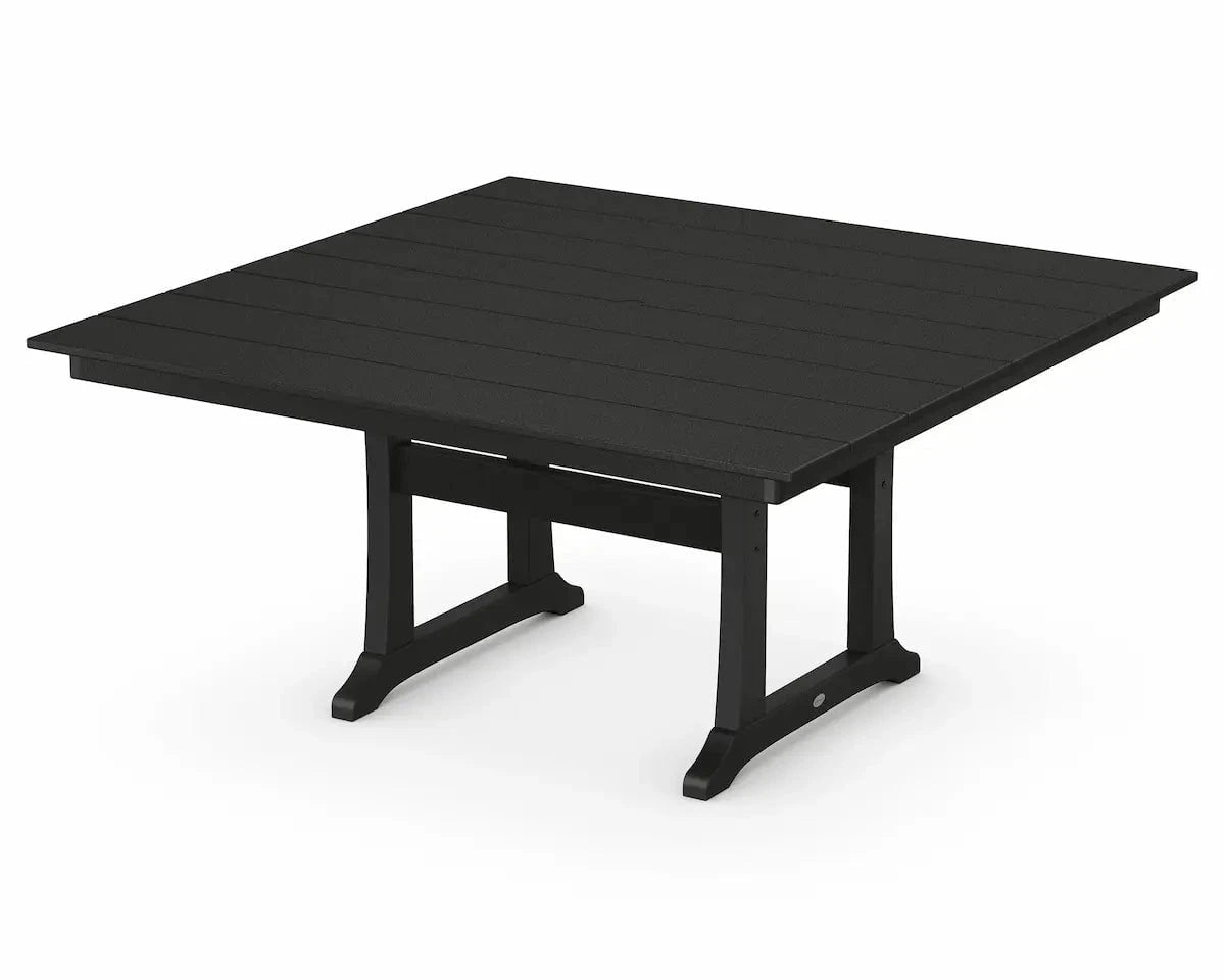 POLYWOOD Farmhouse Trestle 59" Square Dining Table image 0