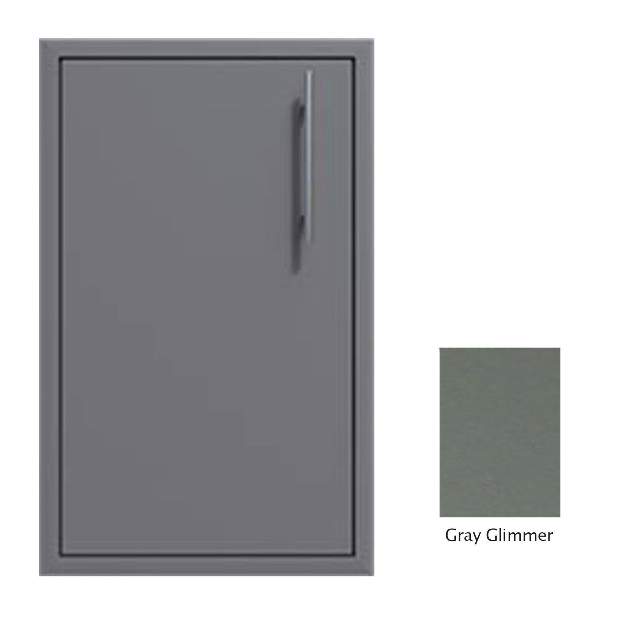 Canyon Series 18"w by 29"h Single Door Enclosure w/ Adj. Shelf (Left Hinge) In Grey Glimmer - CAN001-F01-LftHng-TexturedGreyGlimmer image 0