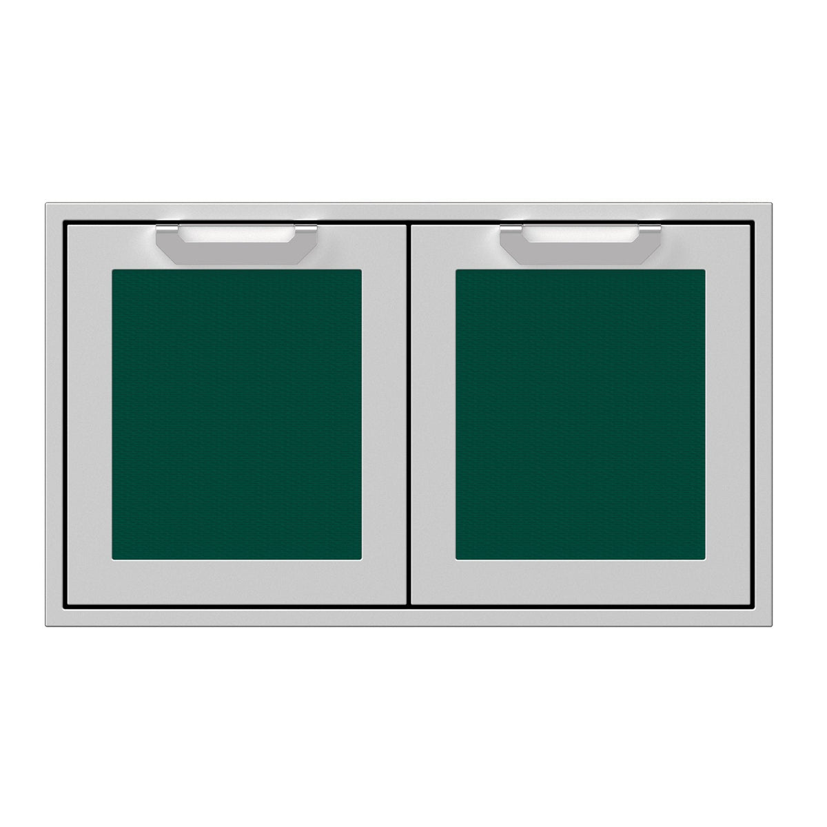 Hestan 36-Inch Double Access Door Propane Tank and Storage Cabinet w/ Recessed Marquise Accent Panel in Green - AGSD36-GR image 0