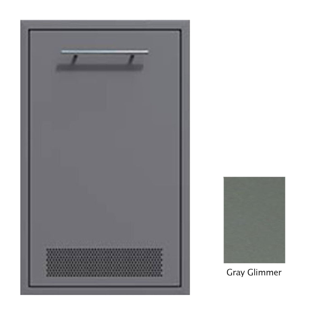 Canyon Series 18"w by 29"h Vented Propane Tank Pullout Drawer Enclosure In Grey Glimmer - CAN001-F03-TexturedGreyGlimmer image 0