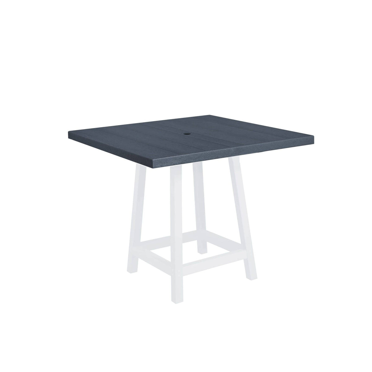 CR Plastic 40" Square Pub TABLE TOP ONLY in Slate Grey image 0